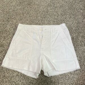 GAP white utility shorts